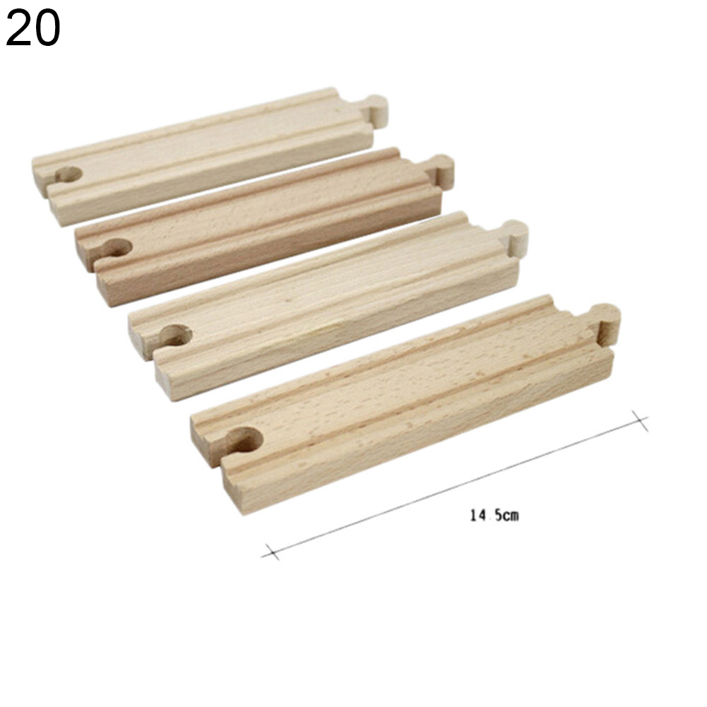Wooden Train Track Connectors Adapters Expansion Railway Accessories Kids Toys