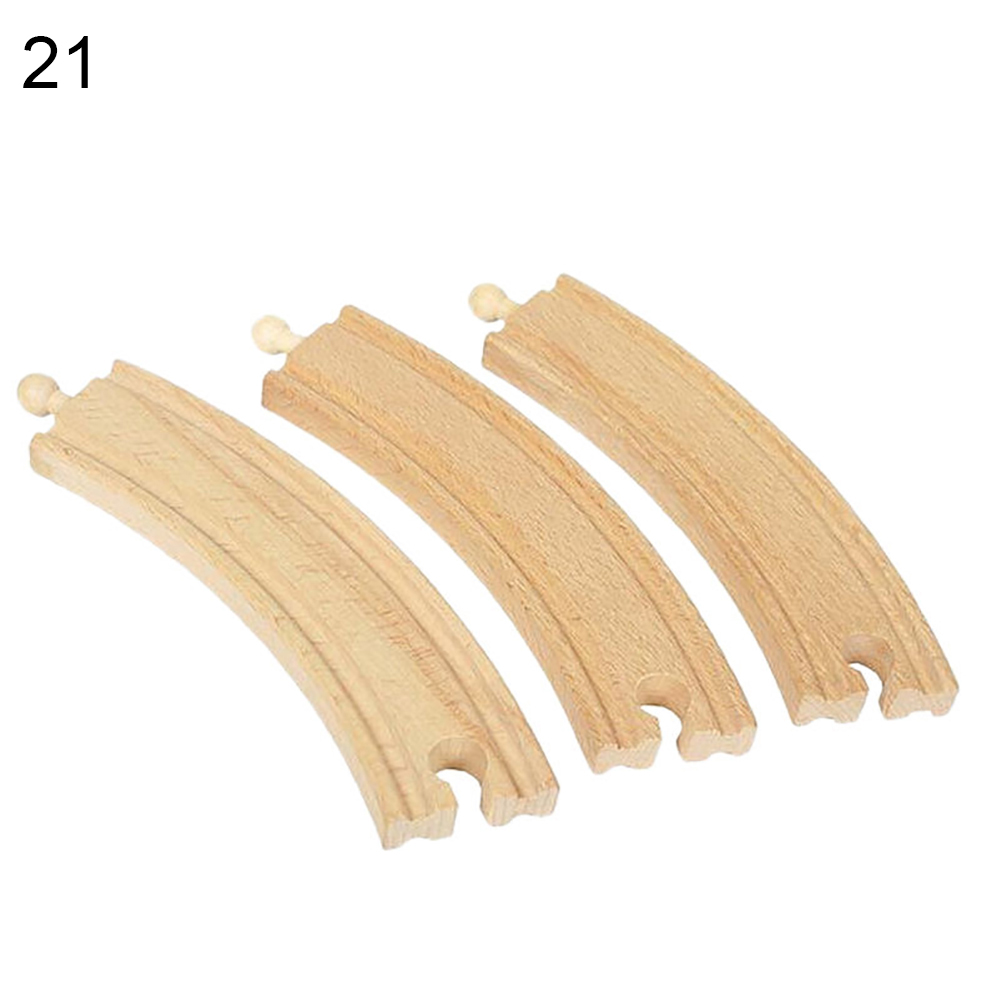 Wooden Train Track Connectors Adapters Expansion Railway Accessories Kids Toys